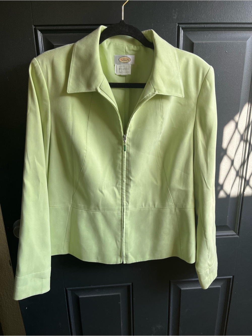 Talbots Light Green Zip-Front Blazer